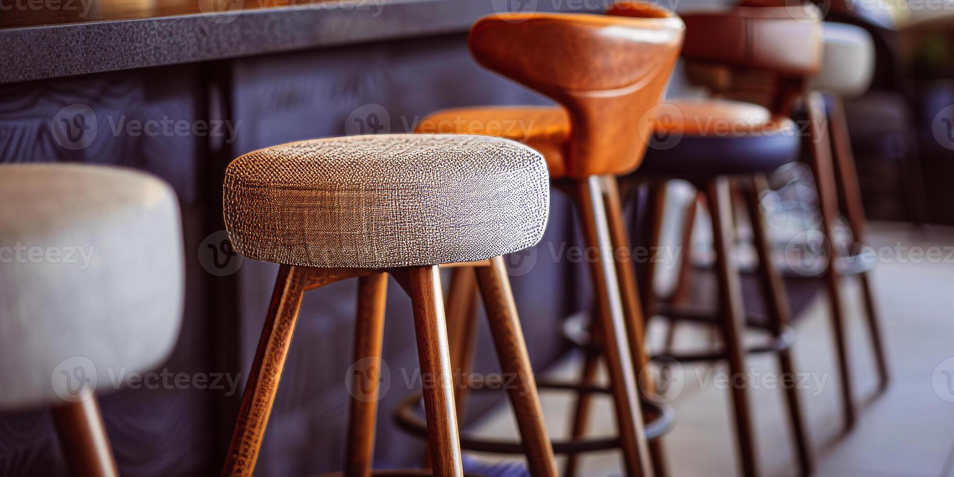 A row of bar stools photo