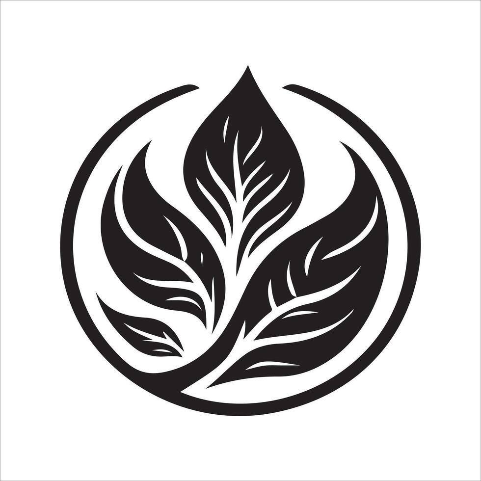 A black and white logo for a tea company vector