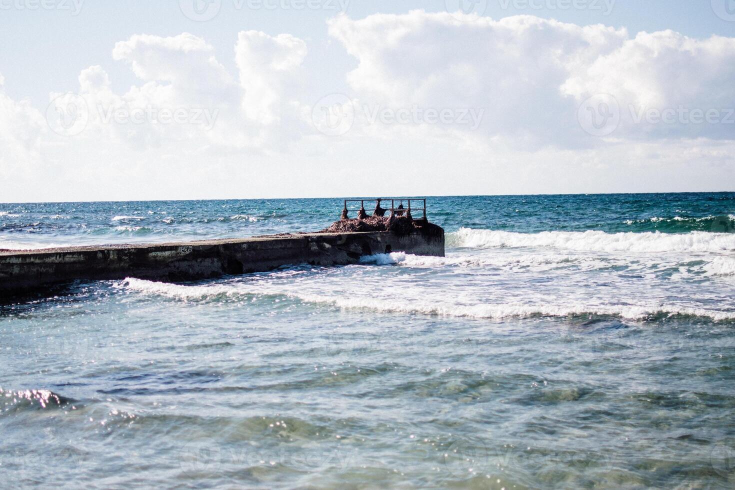 the coast of the sea near Paphos, Cyprus photo