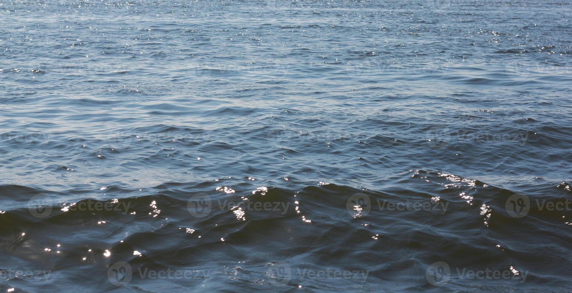 Horizontal background of water waves from the river Nile in Egypt. photo