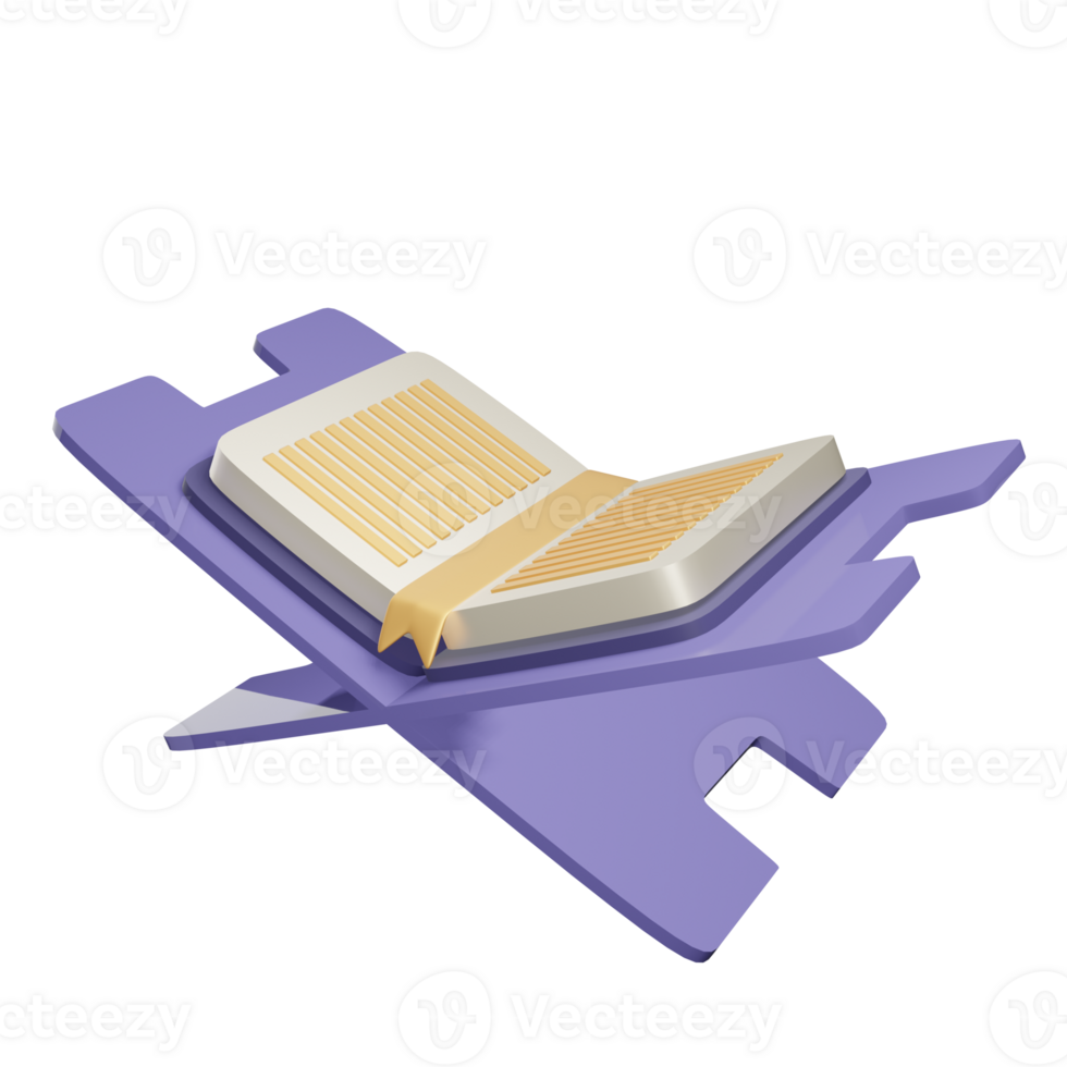Read Quran Ramadan Islamic 3D Render Illustration png