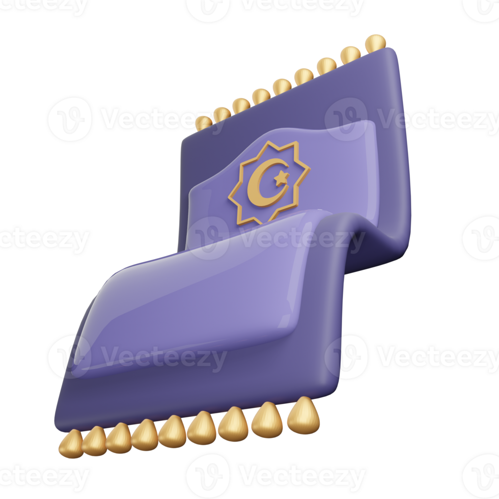 Prayer Mat Ramadan Islamic 3D Render Illustration png