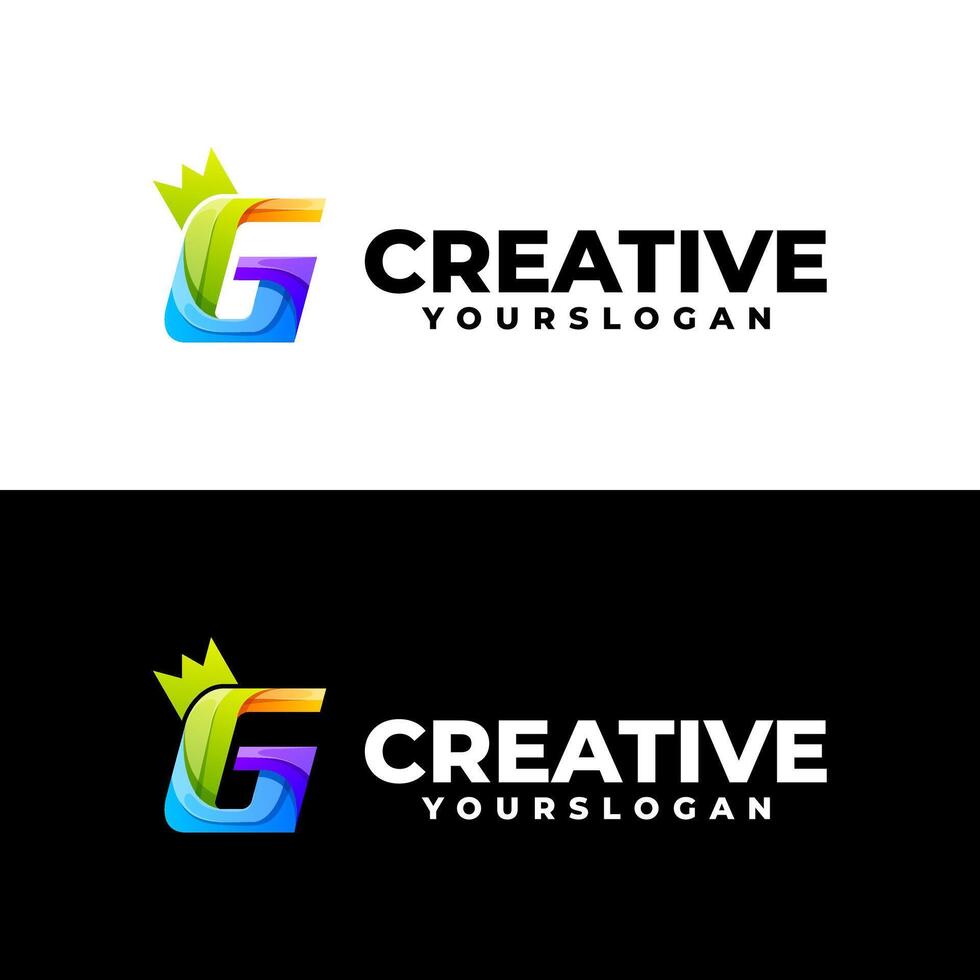 letter G gradient logo design vector