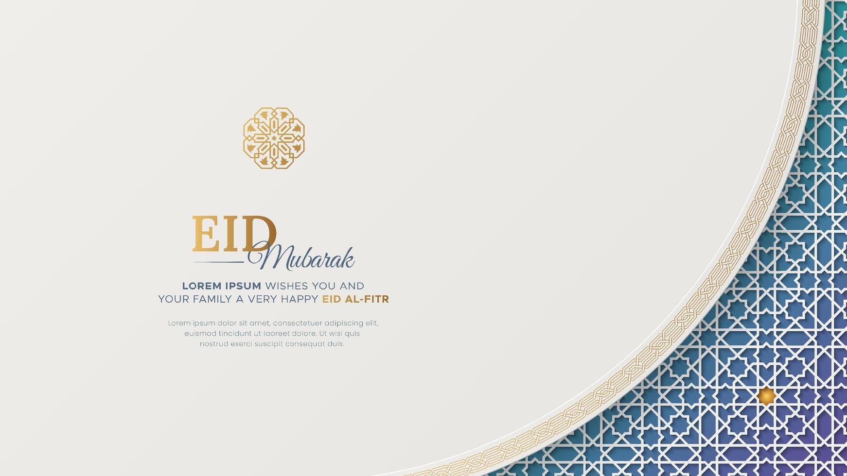 Eid Mubarak Islamic elegant backdrop background vector