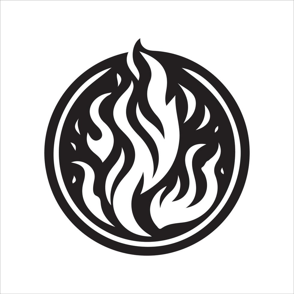 Fire flame icon illustration vector