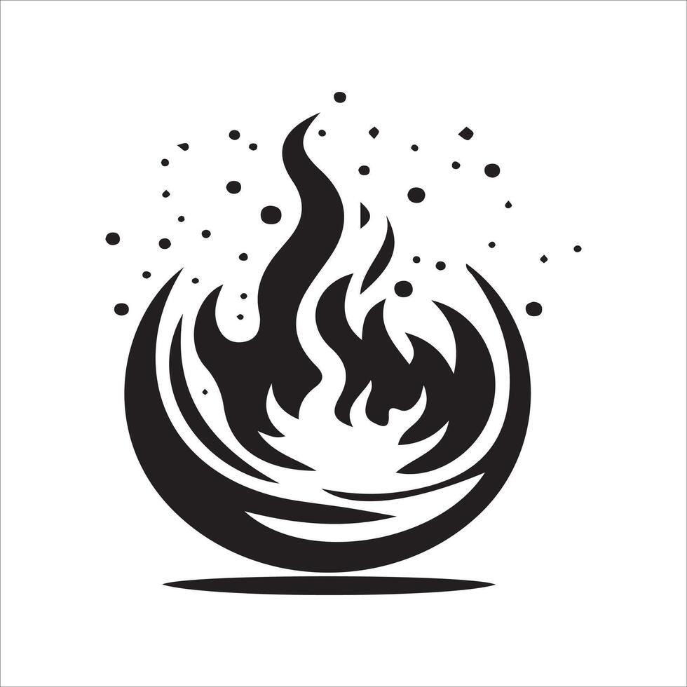 Fire and flame icon illustration vector