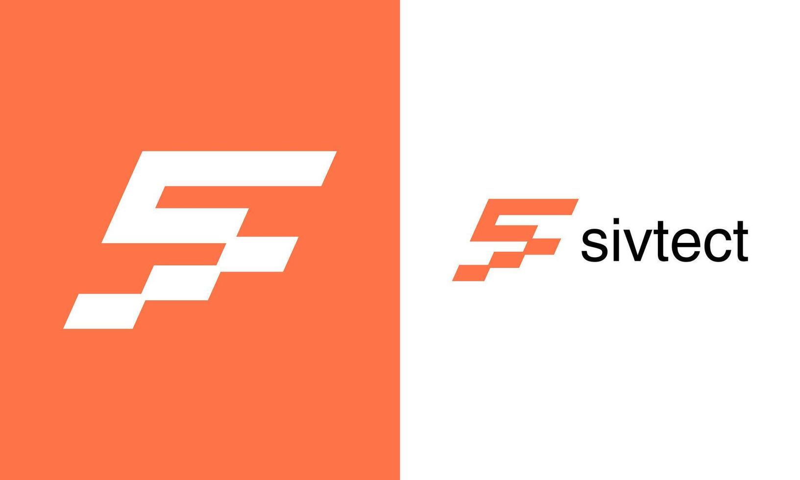 Technology logo with letter F, S vector