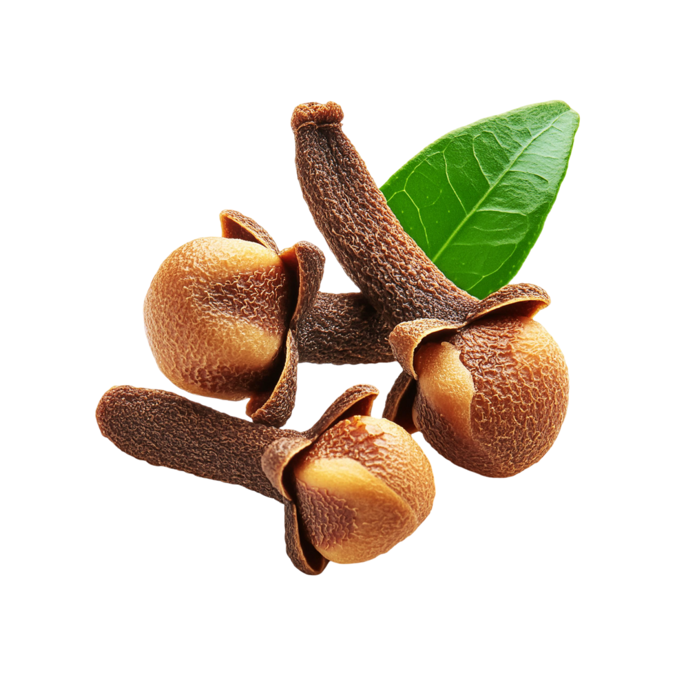 Clove with leaf on transparent background png