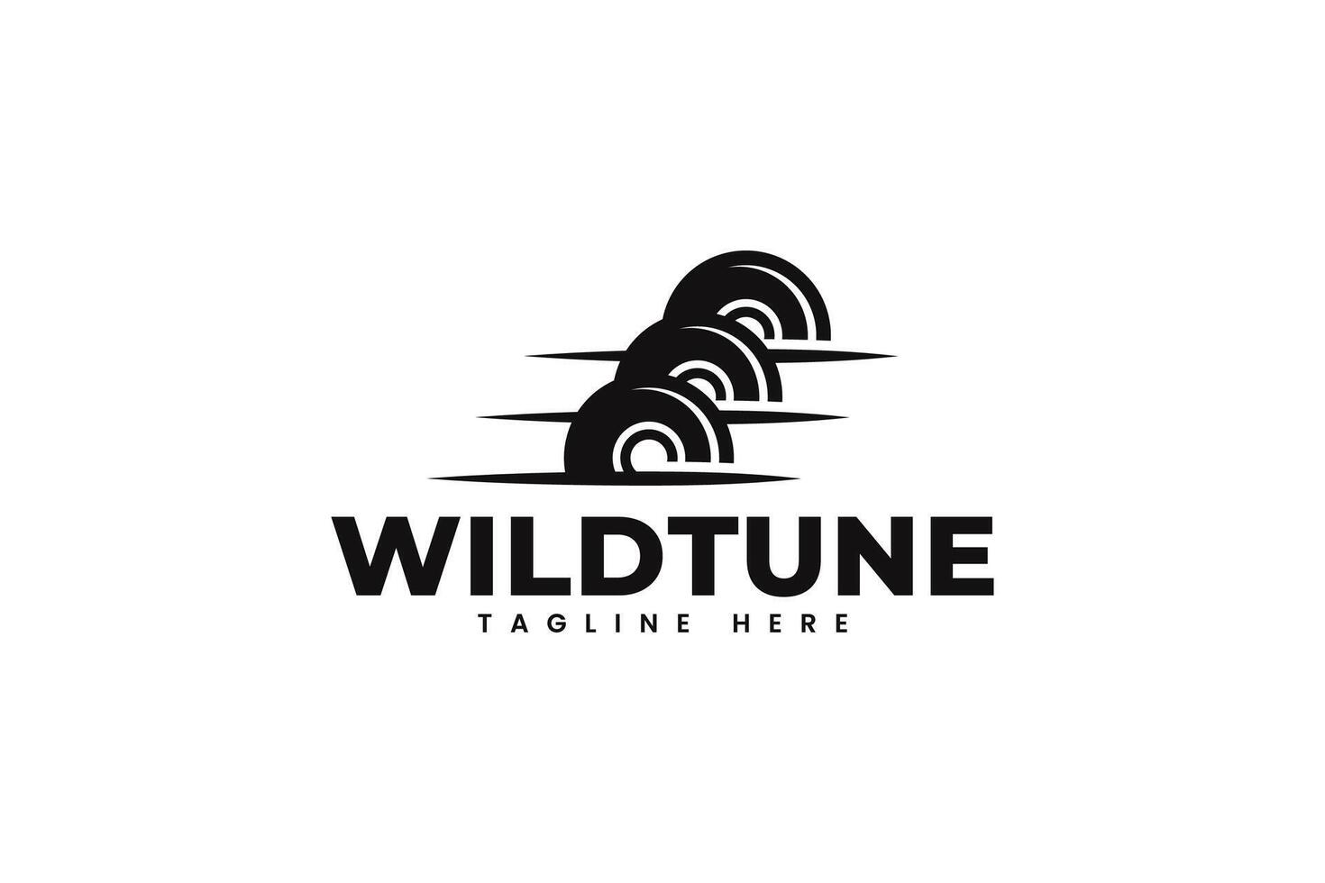 three record vinyl disc with scratch shape modern logo design template for music instrument and entertainment company business vector
