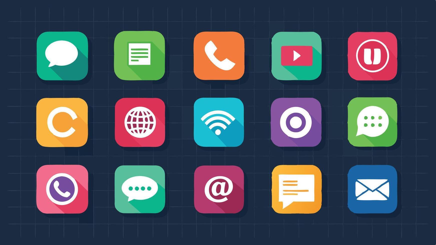 flat icons set - free download vector