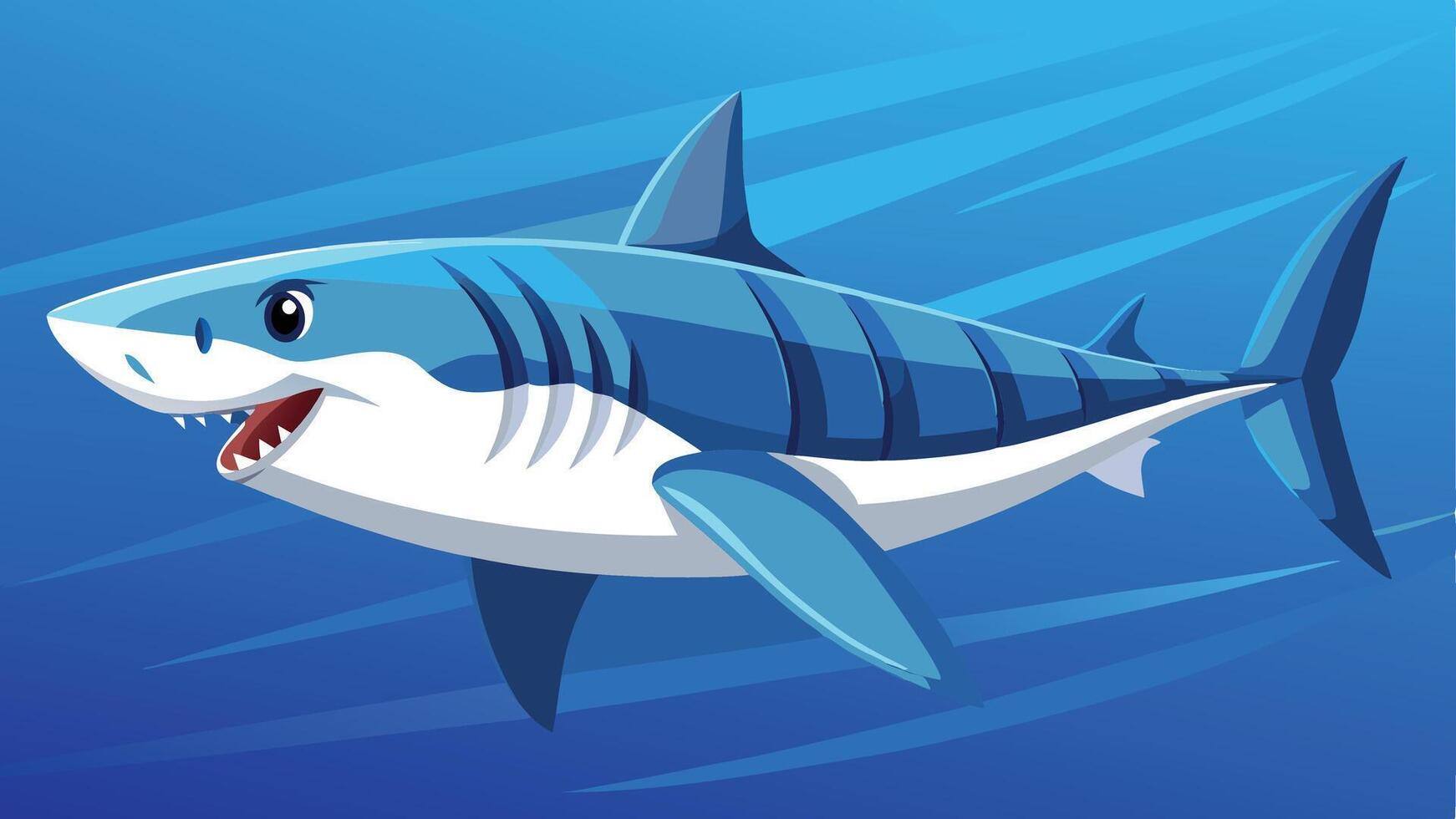 shark fish cartoon vector