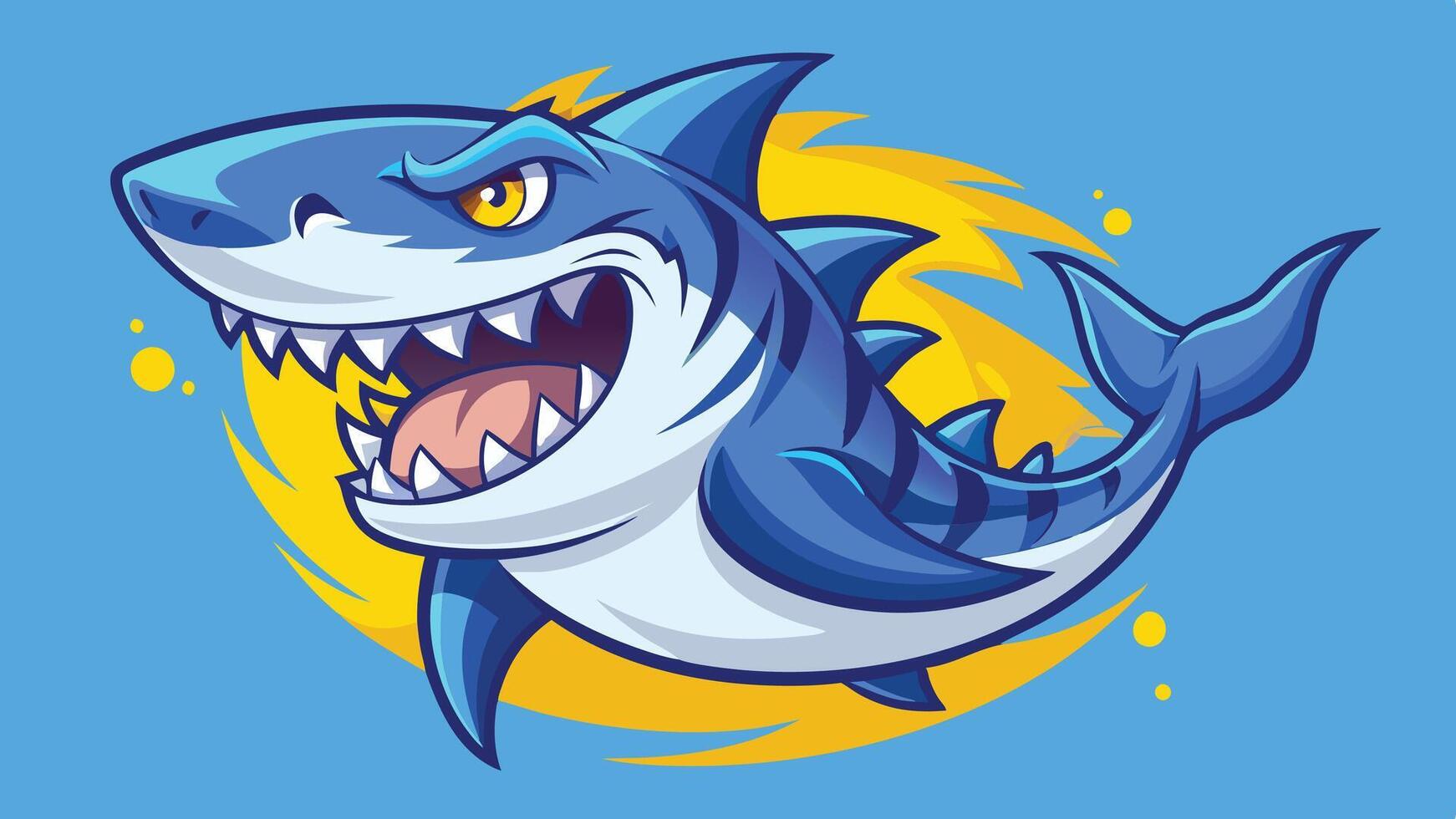 shark mascot illustration vector