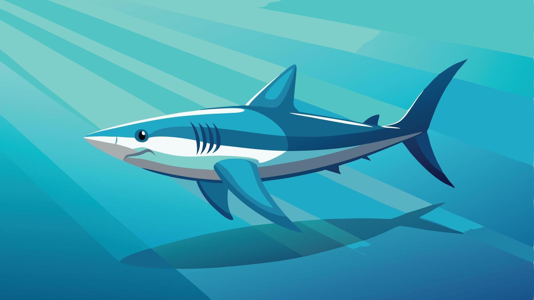 shark in the sea vector