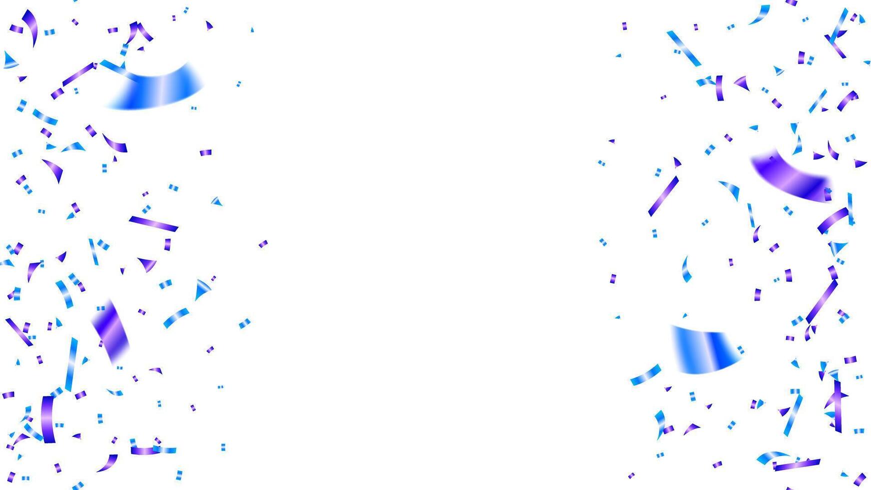Celebration frame background with confetti seamless repeat vertically element isolated, illustration vector