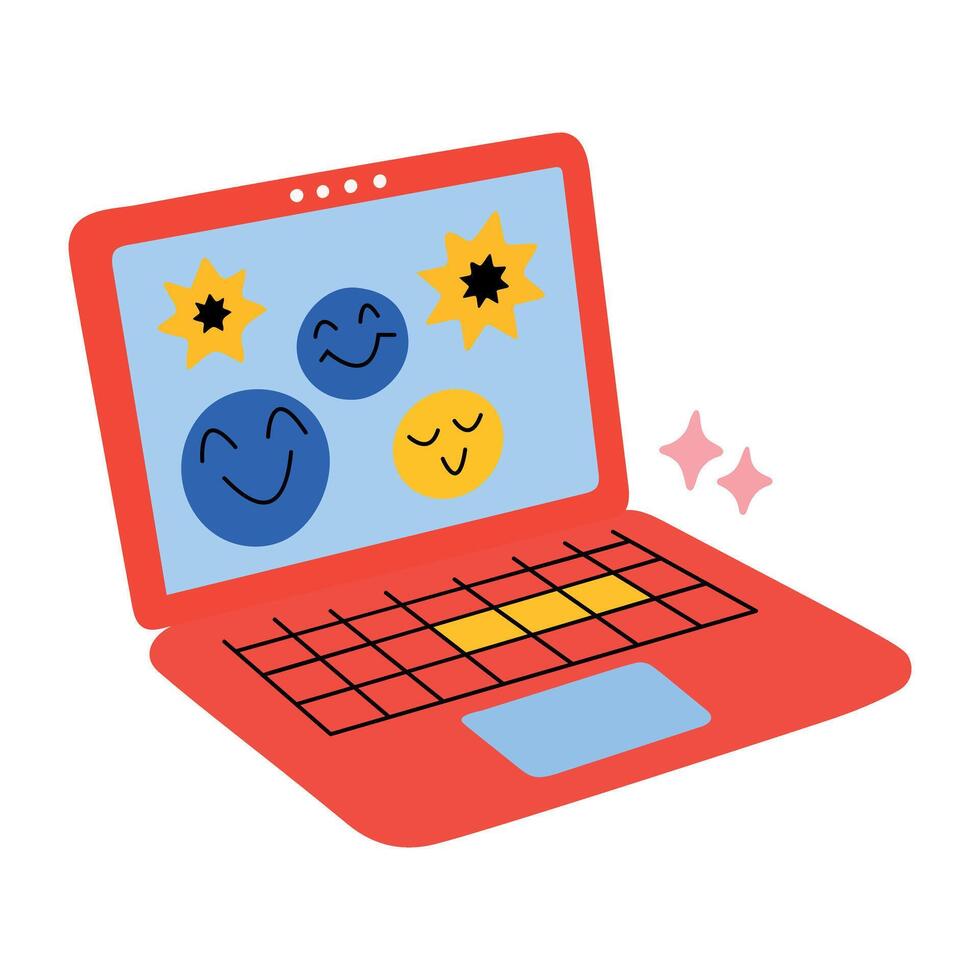 Good mood sticker in flat style vector