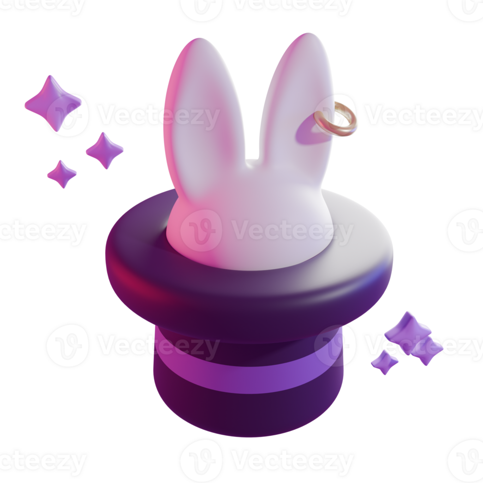 A purple rabbit hat with a ring on it png