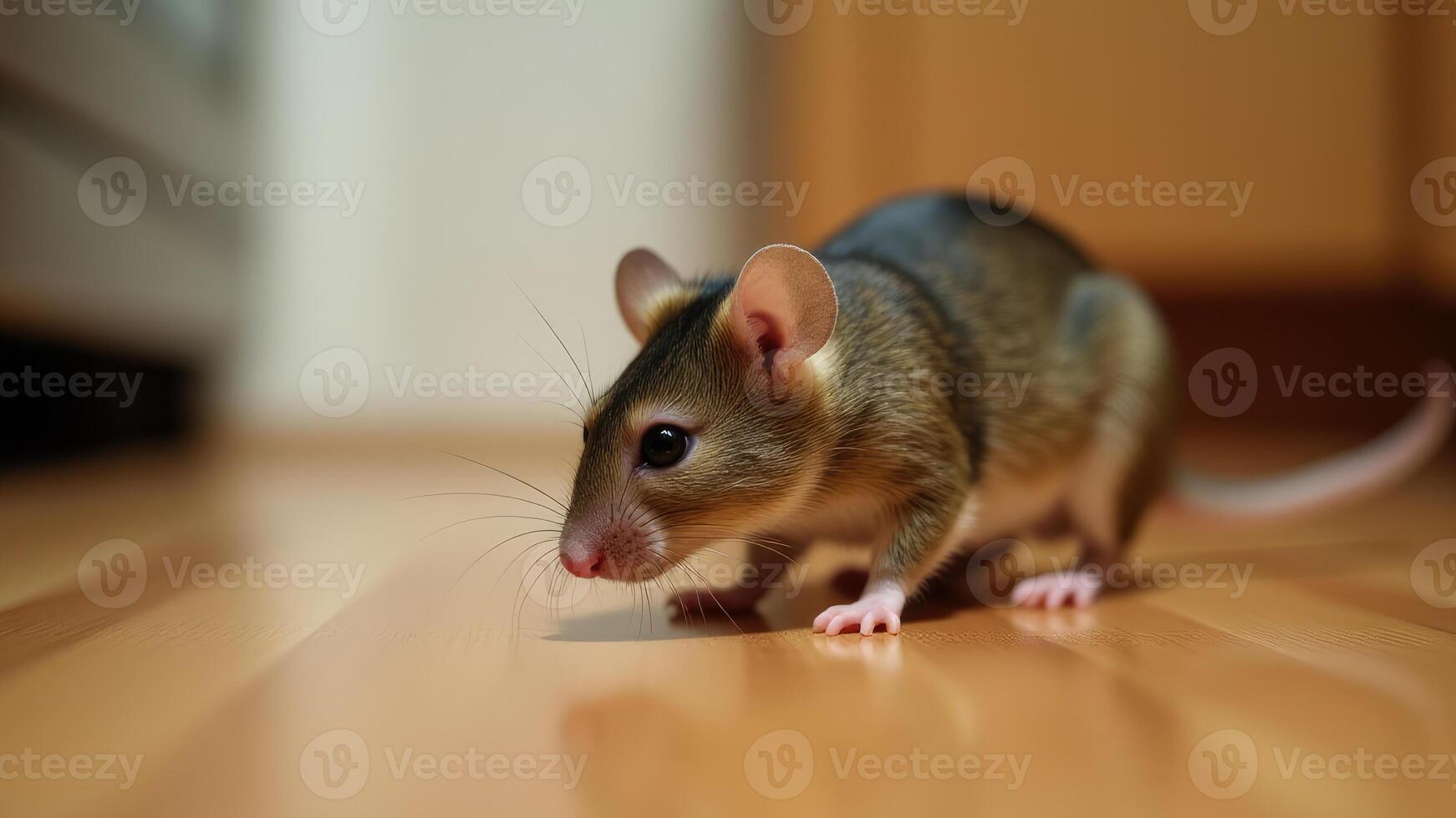 Gray Mouse Scurrying Around the House - A Household Pest Alert photo