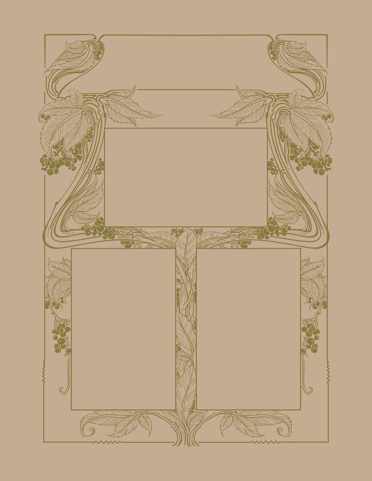 flat illustration orante floral frame with elements vector