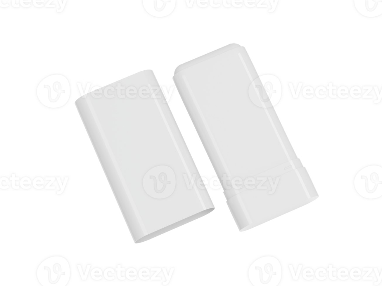 3d Mockup of White Empty Open sun stick Top View 3d Illustration png