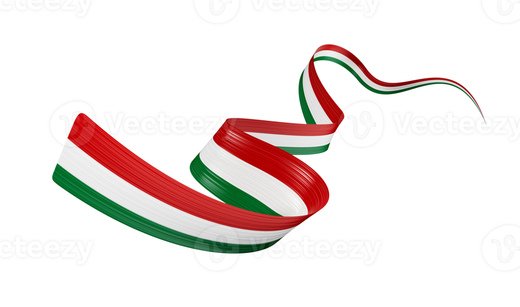 3d Flag Of Hungary 3d Wavy Shiny Hungary Ribbon 3d Illustration png