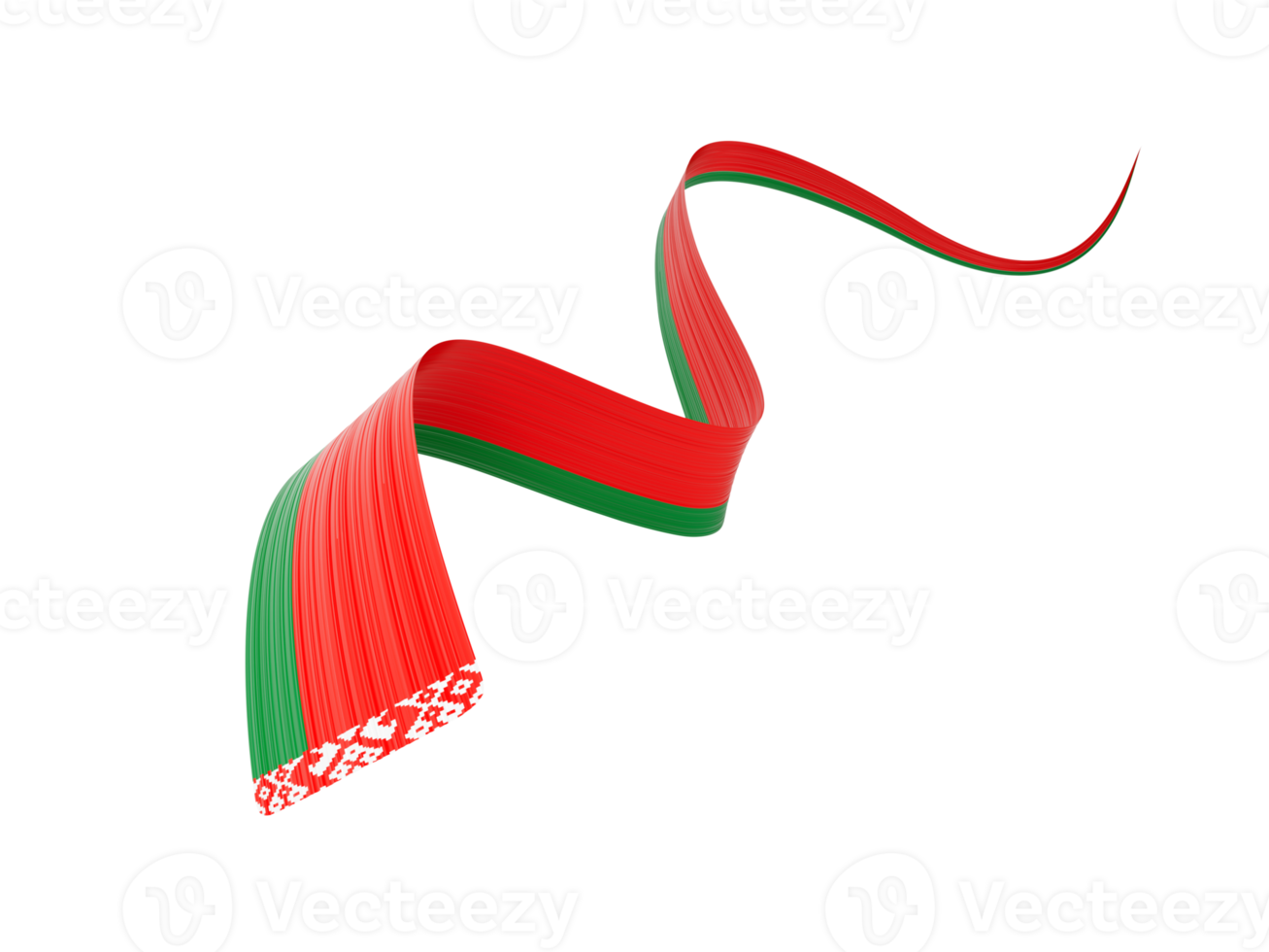 3d Wavy Shiny Ribbon Flag Of Belarus 3d Illustration png