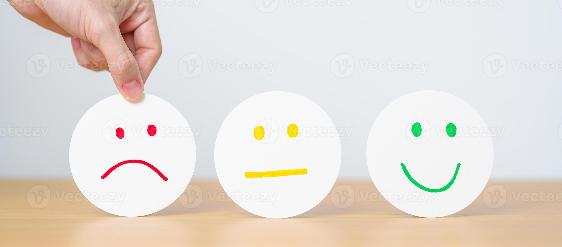 Emotion face paper, Mental health Assessment, Psychology, Health Wellness, Feedback, Customer Review, Experience, Satisfaction Survey, Opinion, Evaluation and World Mental Health day photo