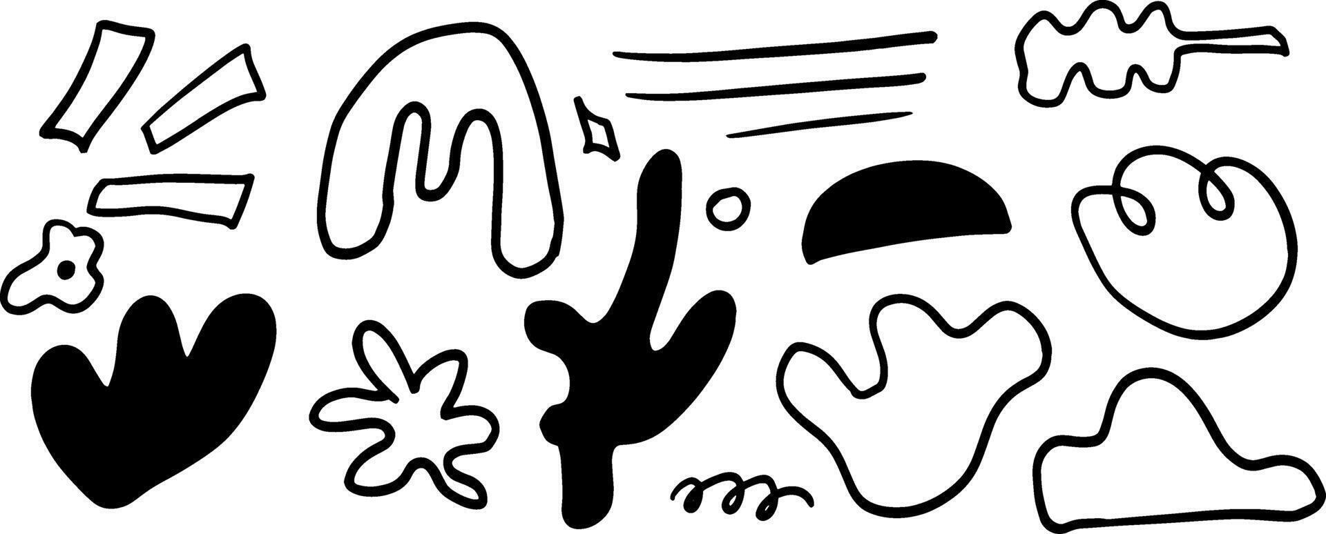 Hand-Drawn Abstract Set for Modern Decor Themes vector