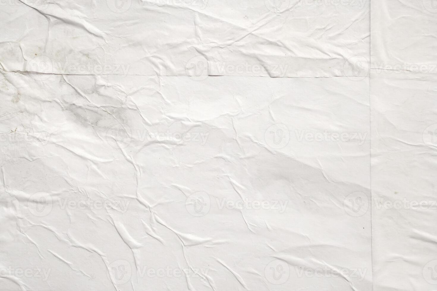 white crumpled and creased glued wrinkled paper poster texture background photo