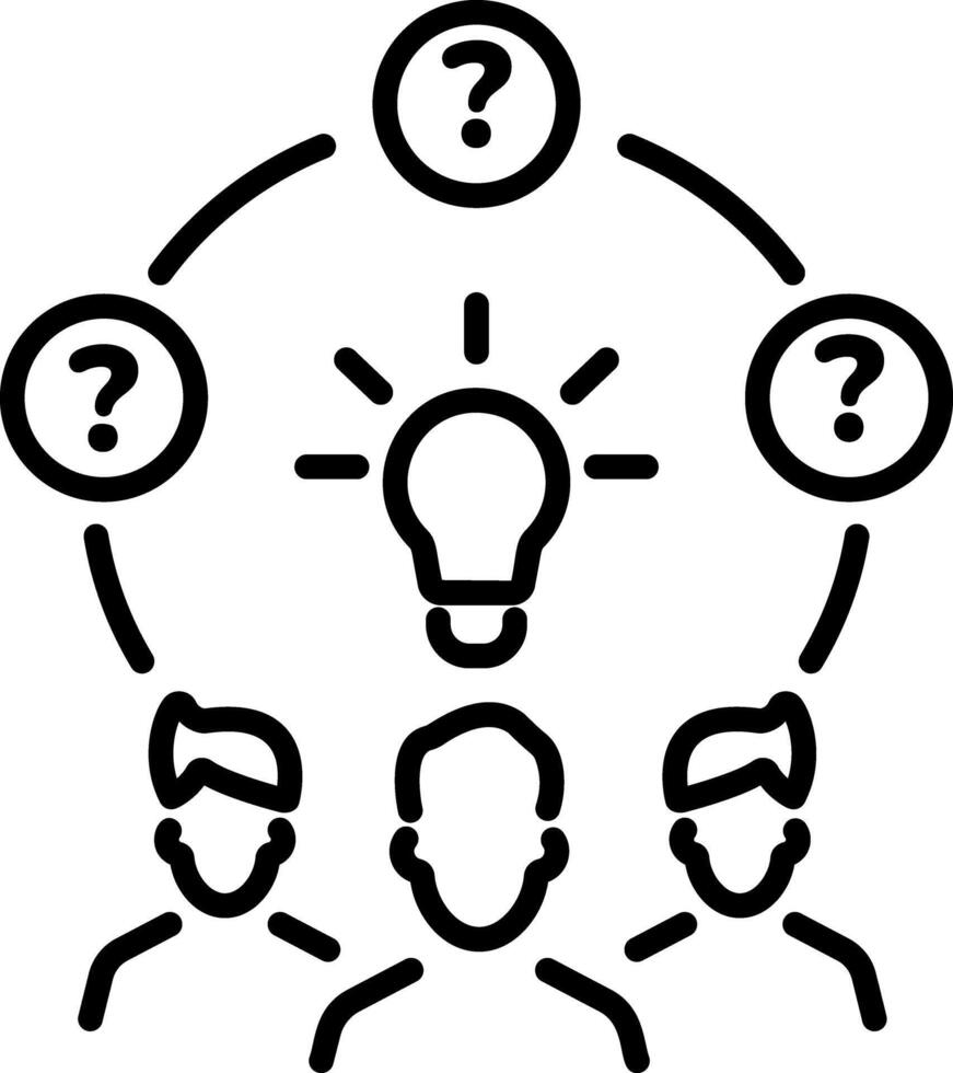 Problem solving icon in line style vector