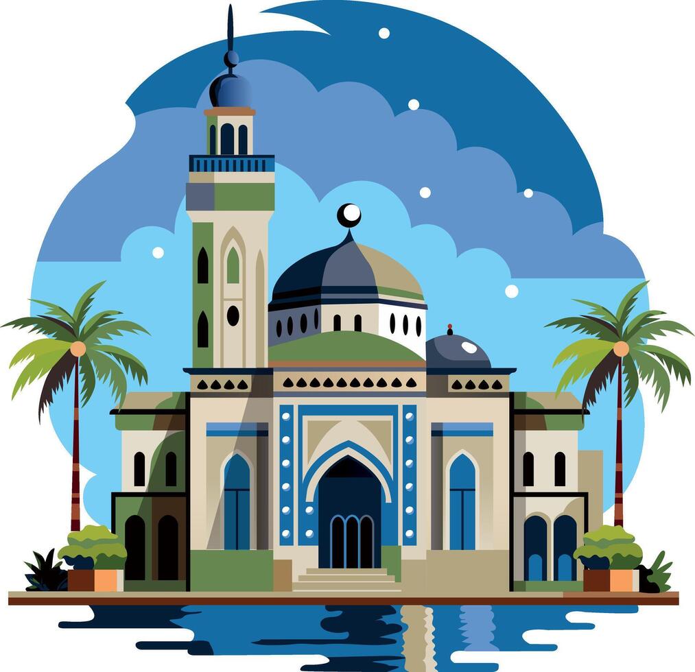 A flat illustration of beautiful mouse architecture vector