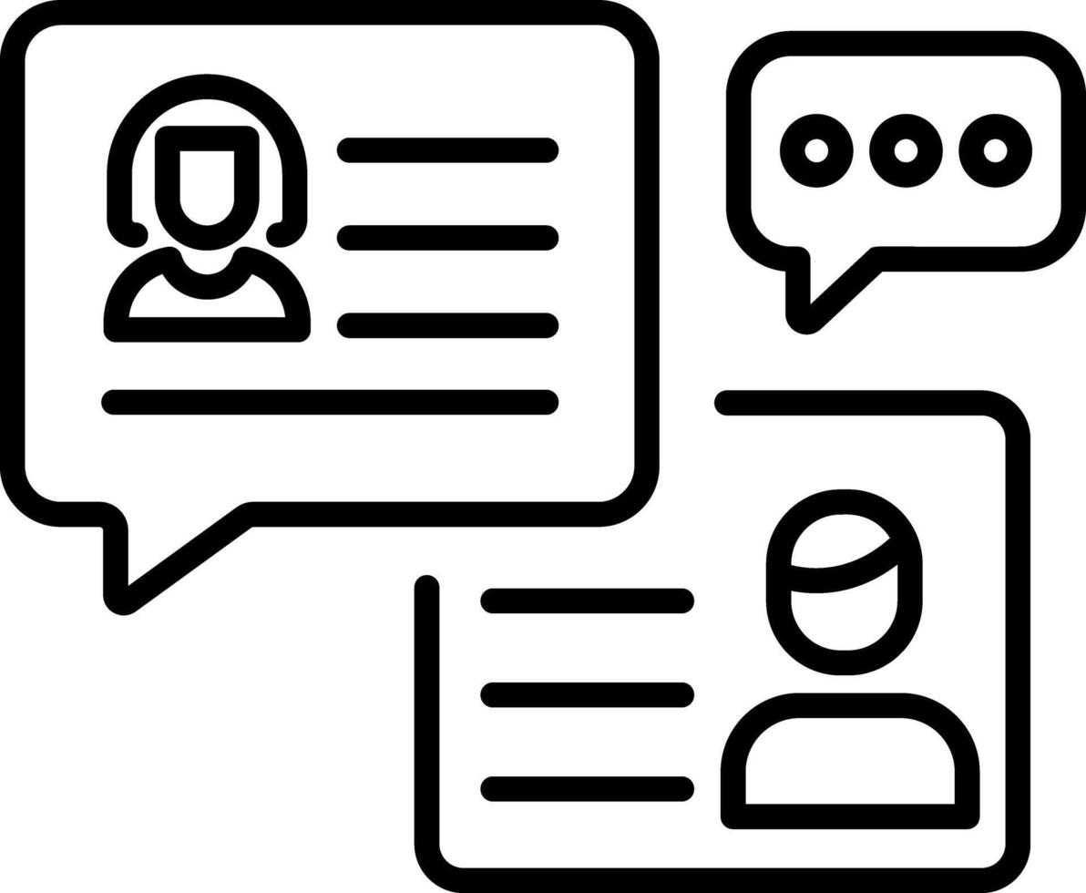Correspondence icon in linear style vector