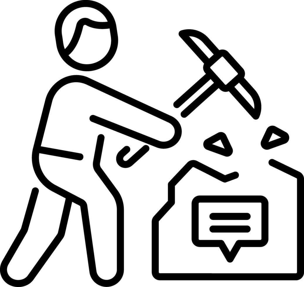 Icebreaker activity icon in linear style vector
