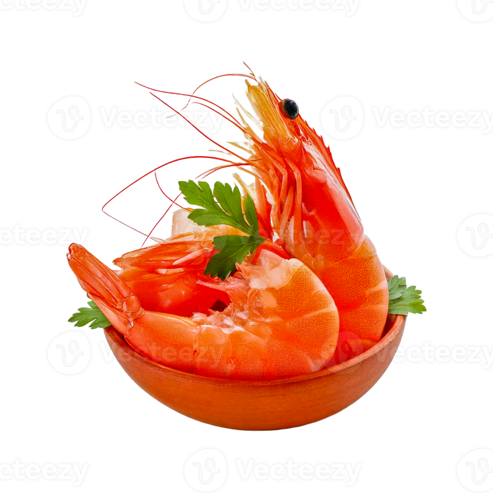 shrimp on a bowl. side View png
