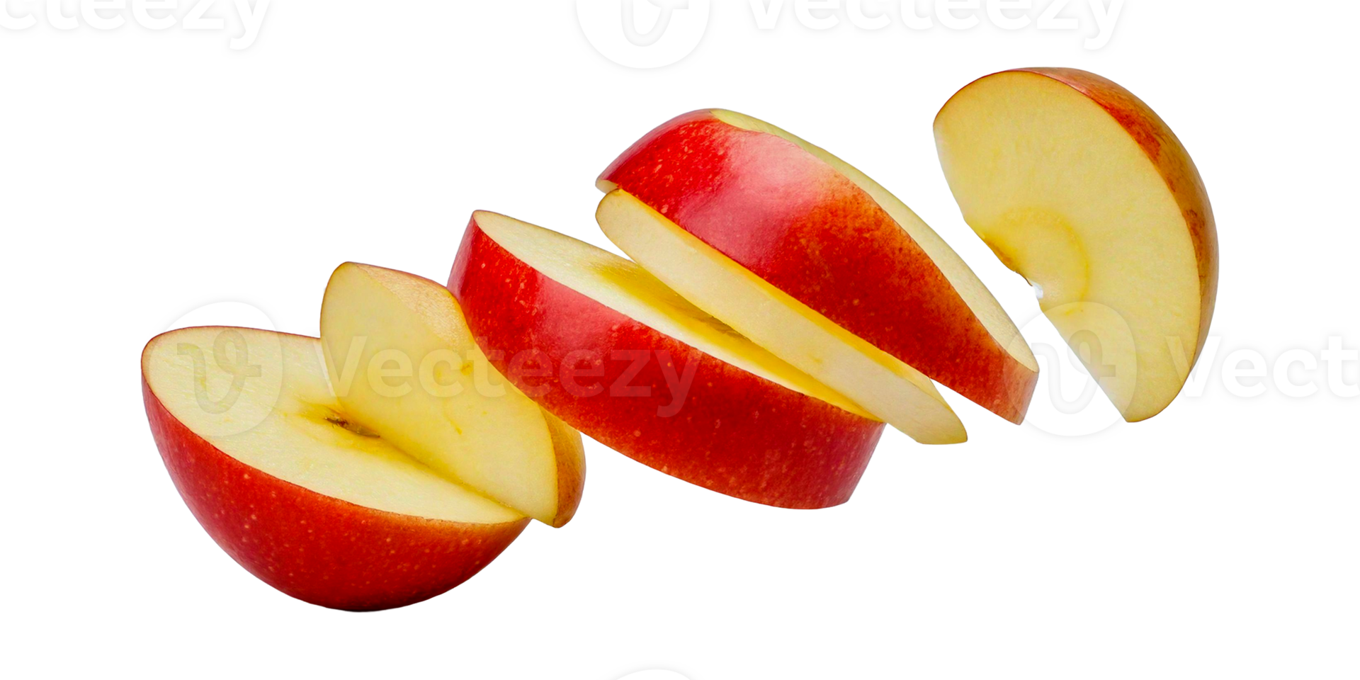 a bunch of sliced apples png