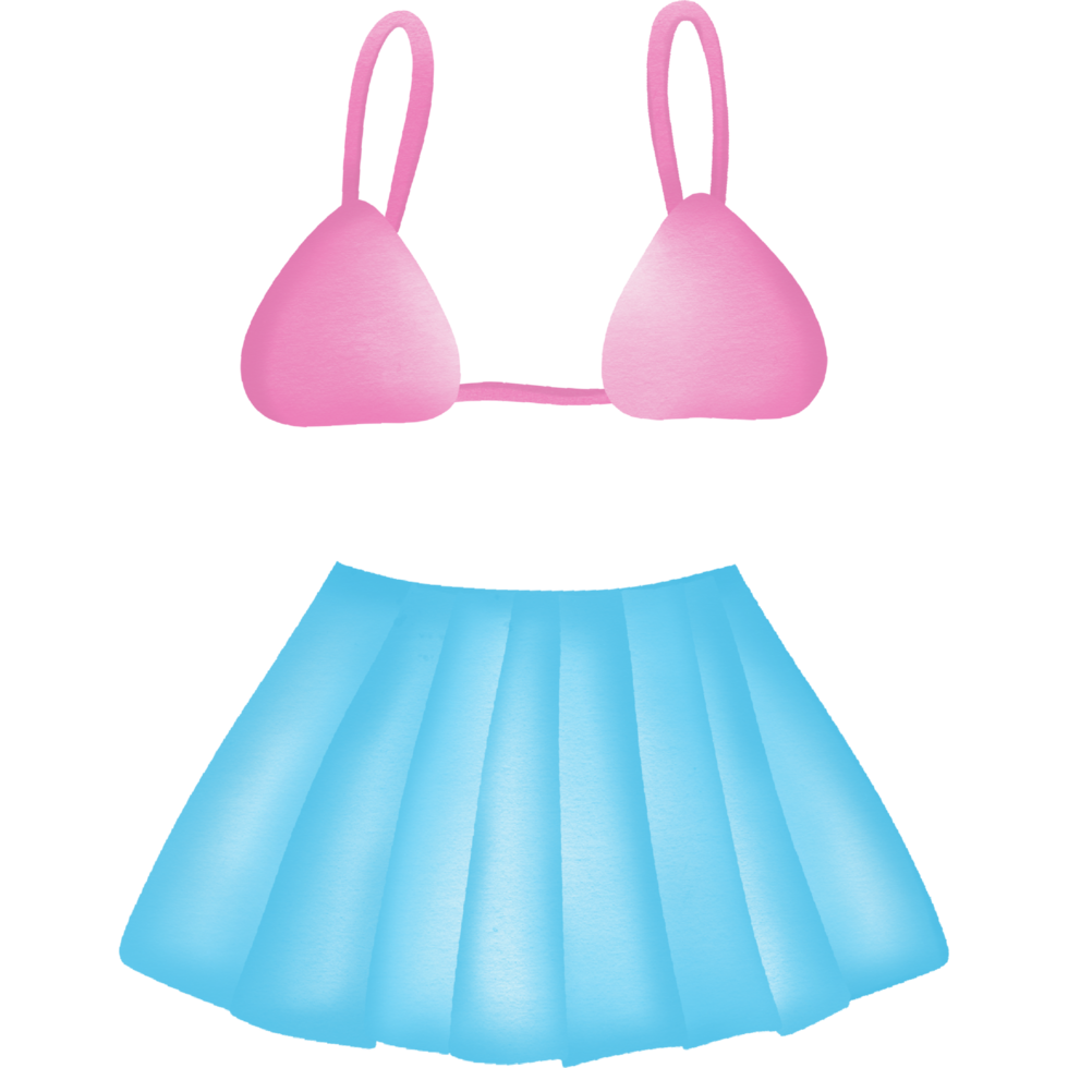 Bikini for summer hand drawn transparency illustration. png