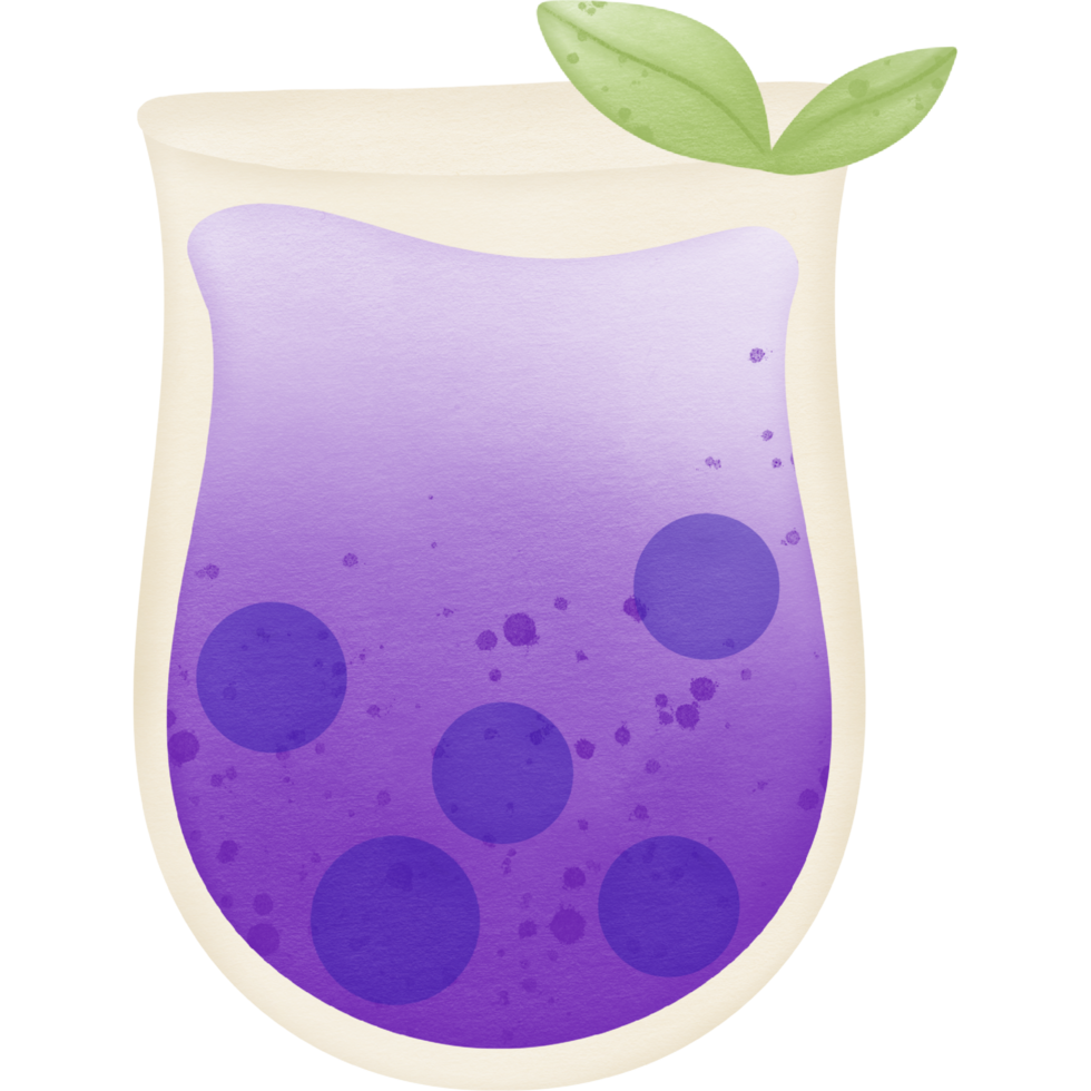 Blueberry soda menu drink summer hand drawn transparency illustration png