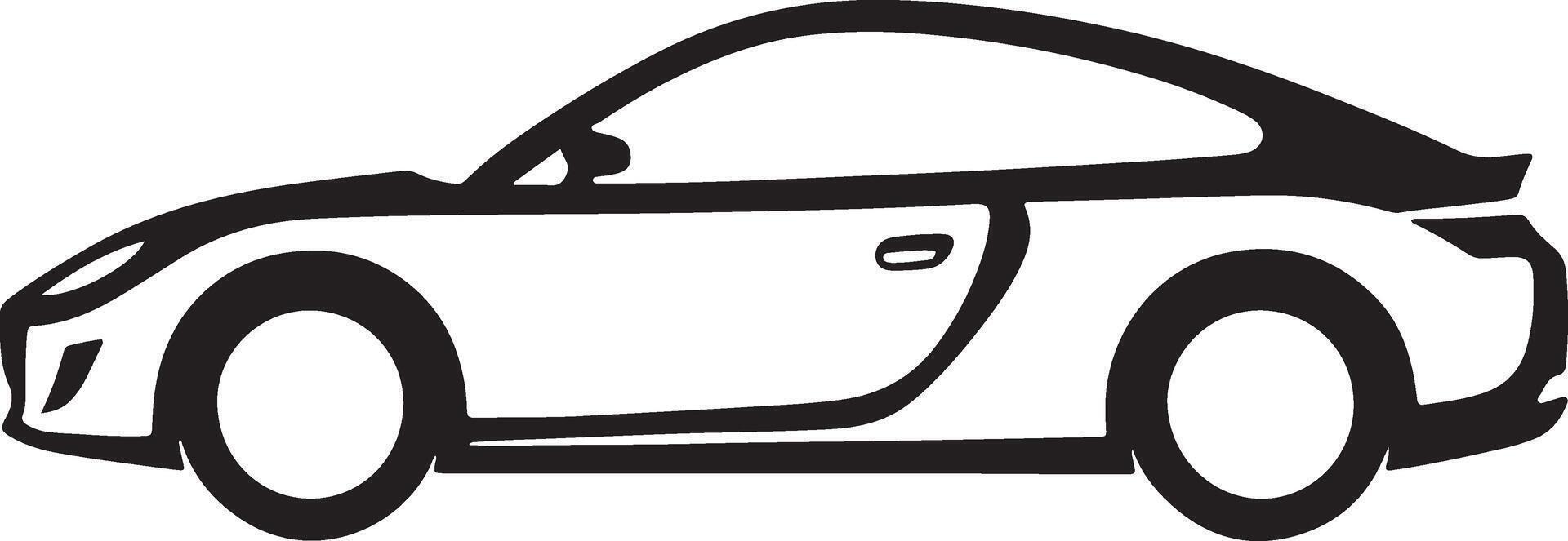 The Linear style car icon with transport symbols vector