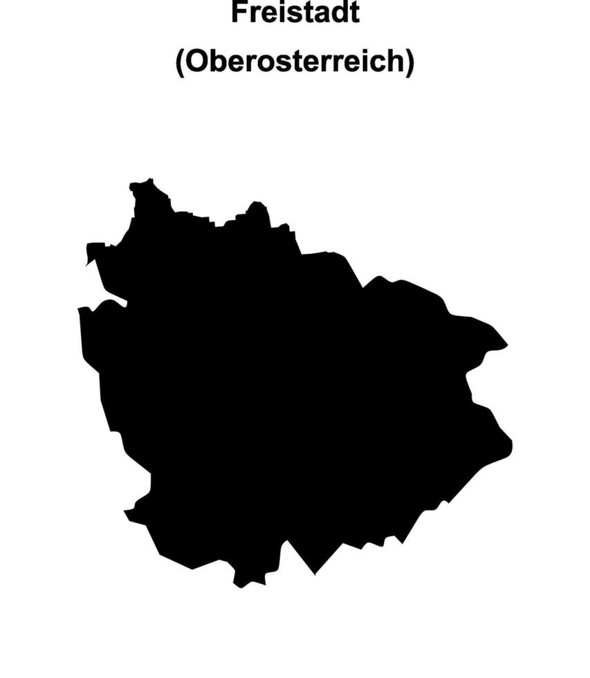Freistadt blank outline map vector