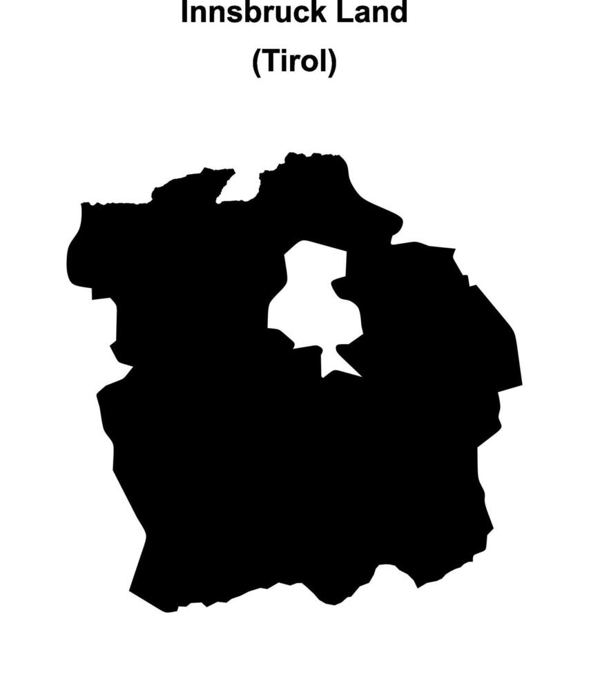 Innsbruck Land blank outline map vector