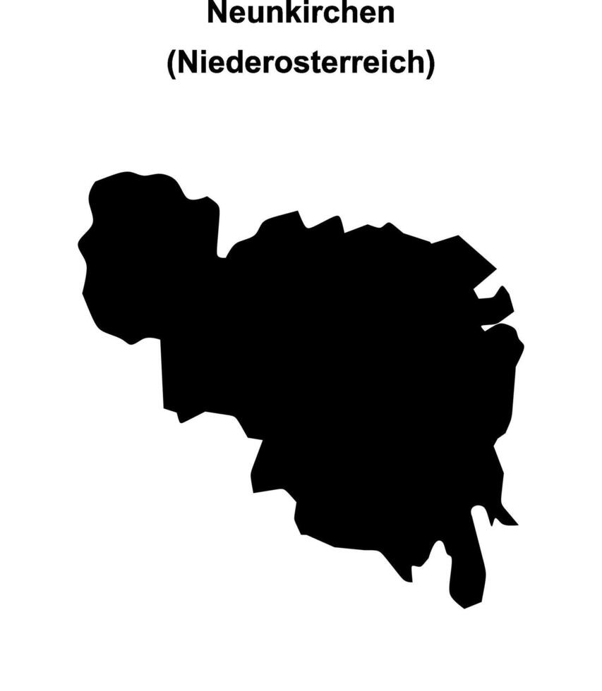 Neunkirchen blank outline map vector