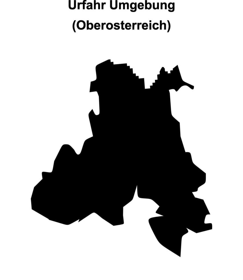 Urfahr Umgebung blank outline map vector