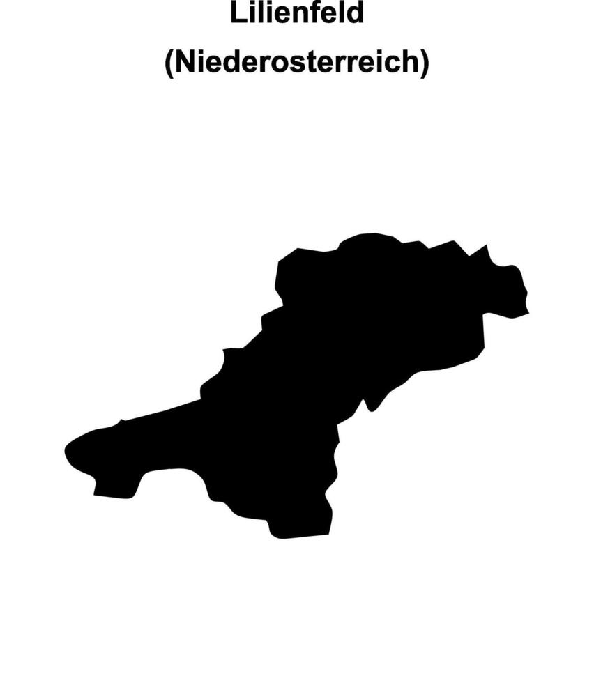 Lilienfeld blank outline map vector