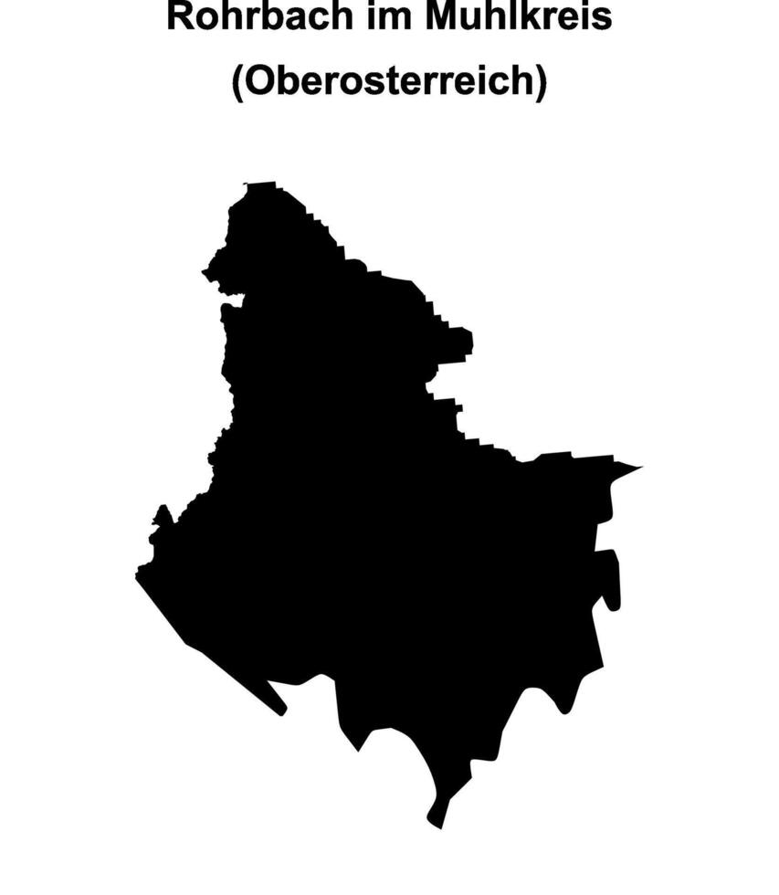 Rohrbach im Muhlkreis blank outline map vector