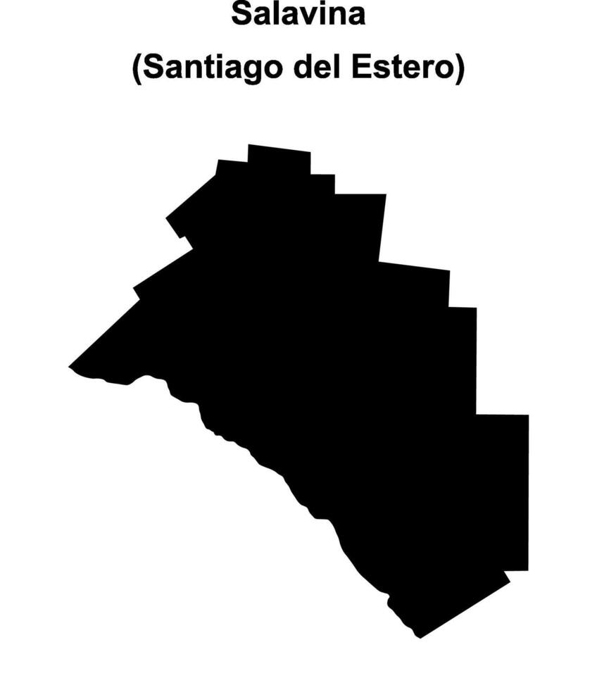 Salavina department, Santiago del Estero blank outline map vector