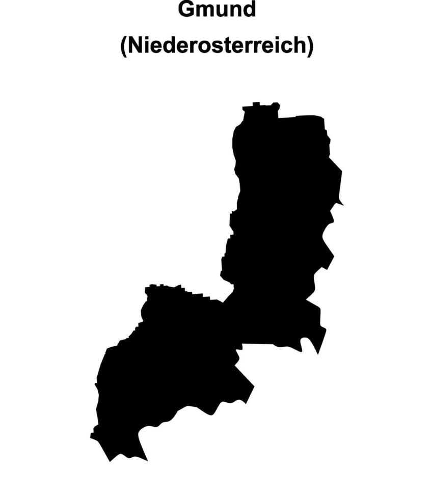 Gmund blank outline map vector