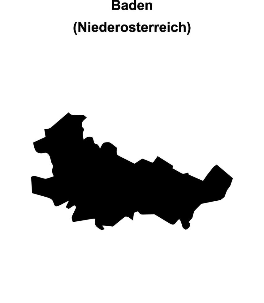 Baden blank outline map vector