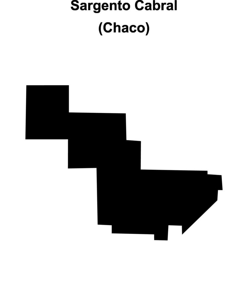 Sargento Cabral department, Chaco blank outline map vector