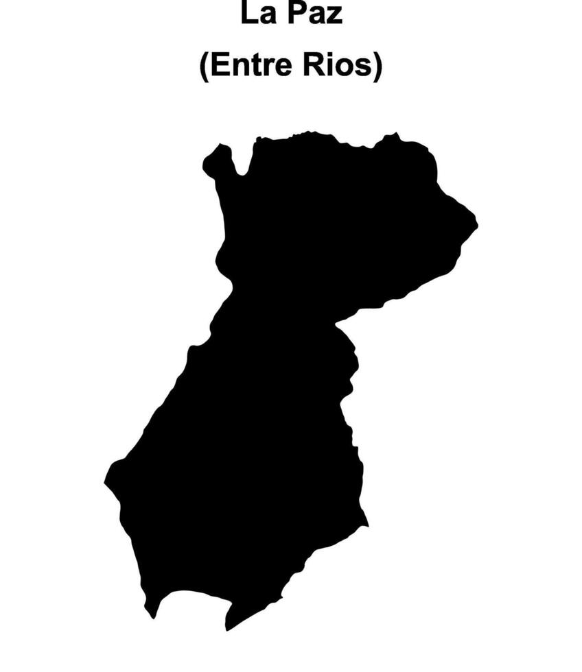 La Paz department, Entre Rios blank outline map vector
