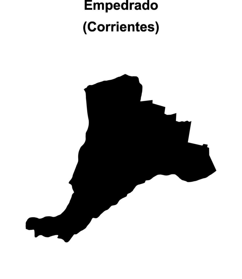 Empedrado department, Corrientes blank outline map 53123640 Vector Art