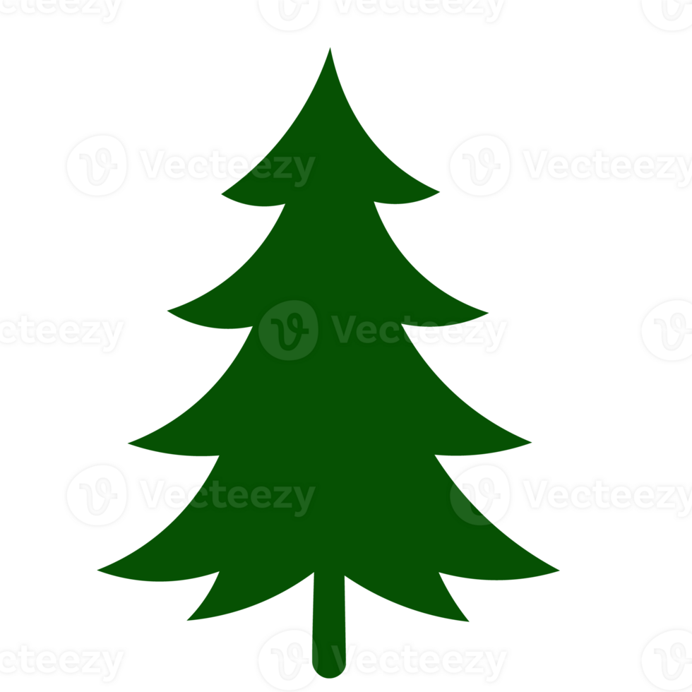 Elegant Black Silhouette Christmas Tree Design for Festive Decor and Creative Projects png